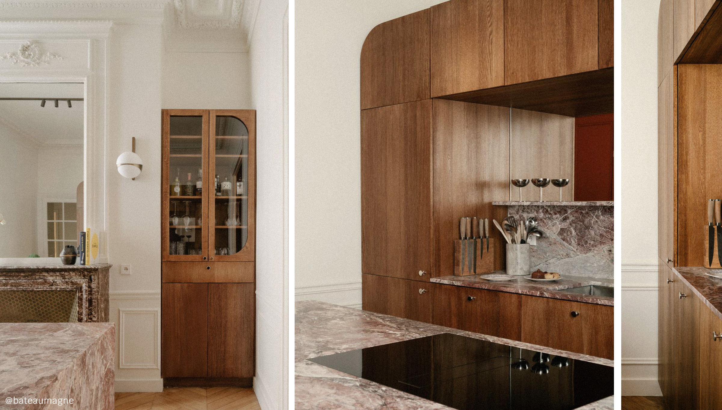 Cuisine sur mesure dans un appartement haussmannien 