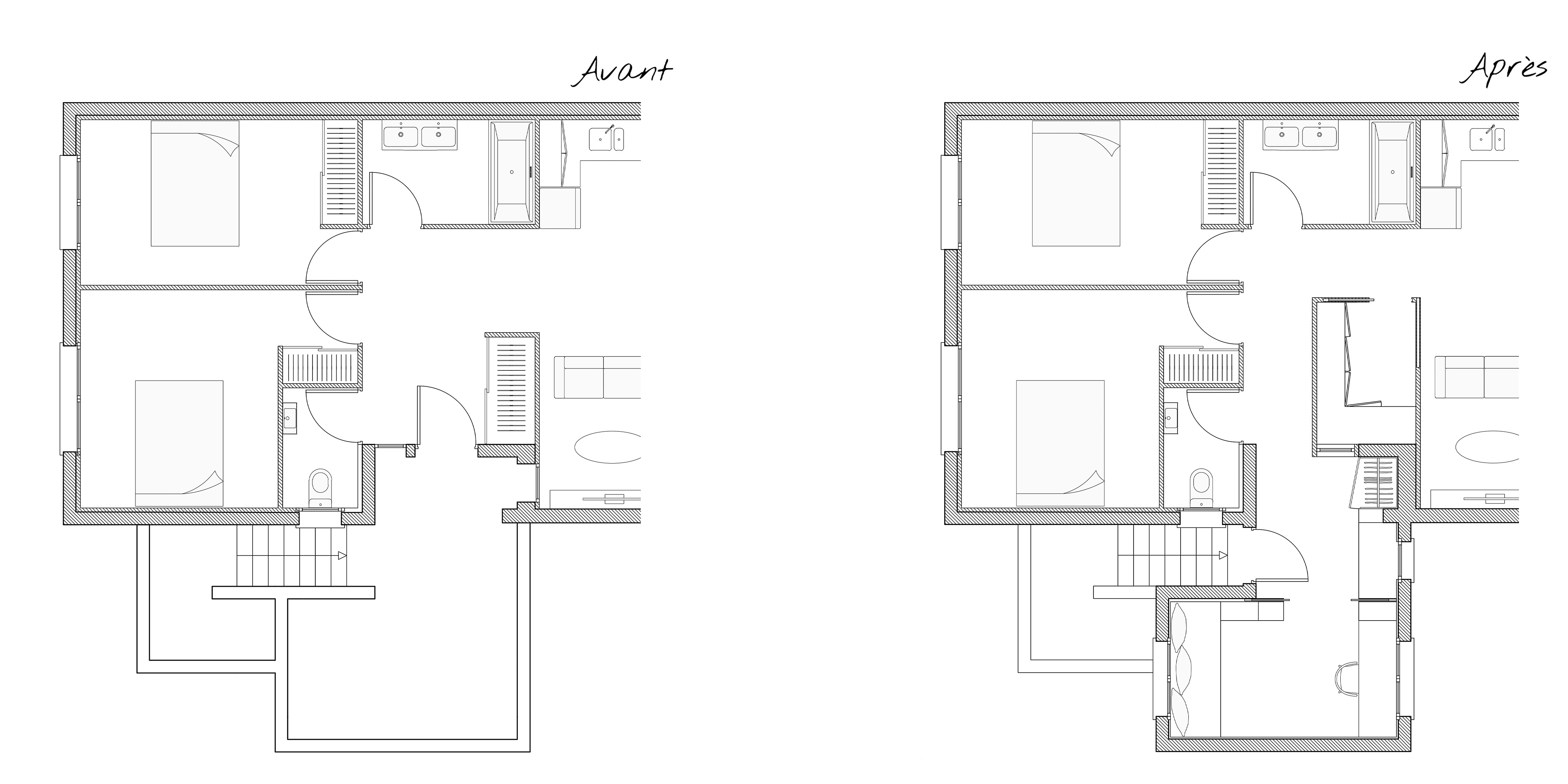 Avant après d'un appartement une fois rénové