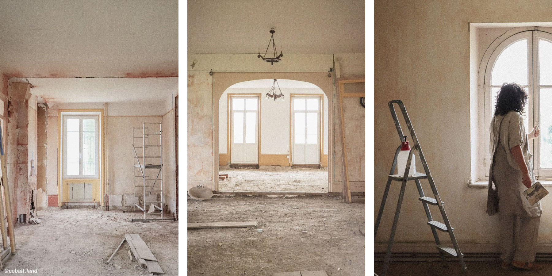 Photographie illustrant un chantier en cours dans une maison