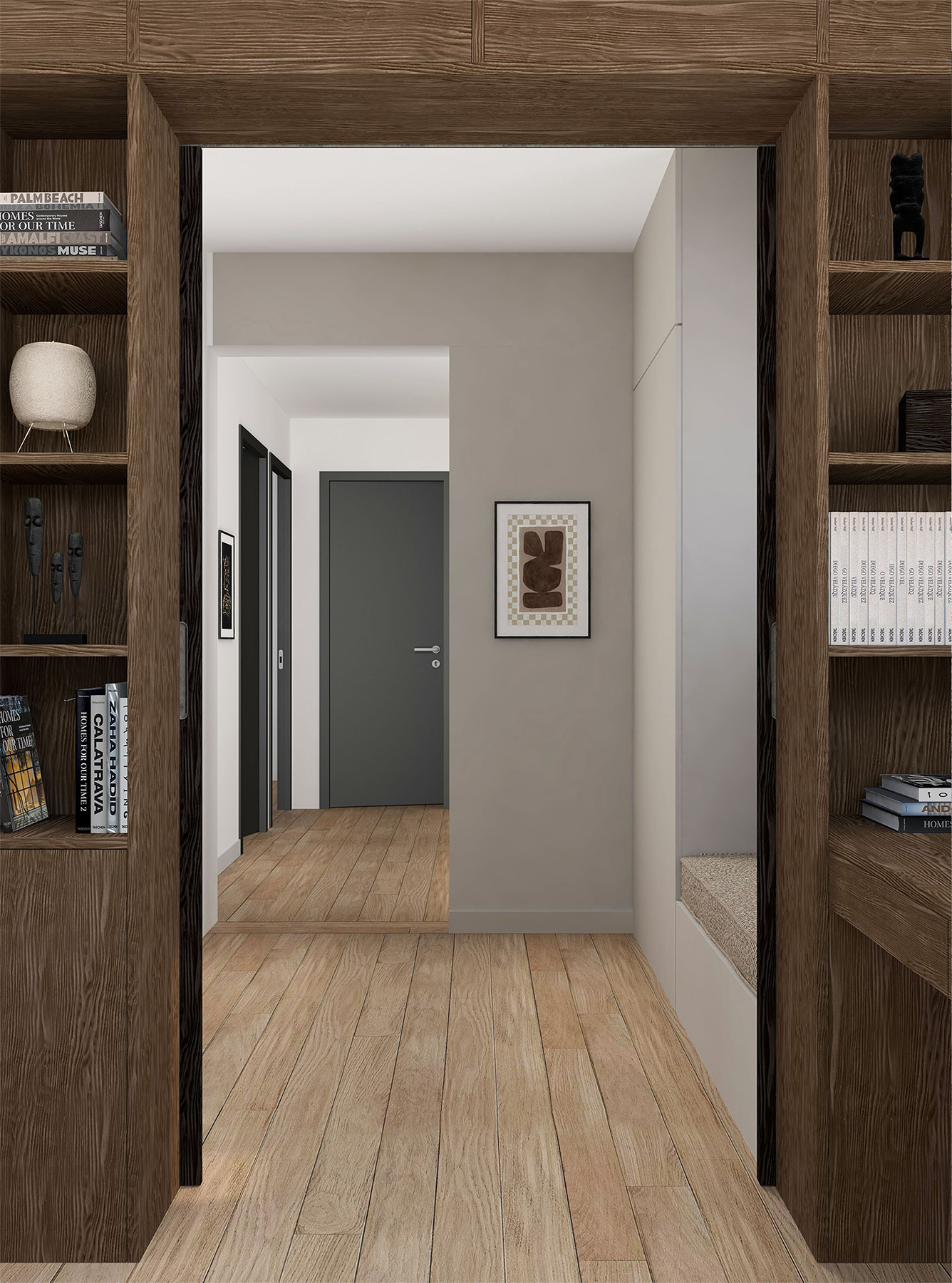 Optimisation de l’entrée avec rangements discrets et circulation fluide