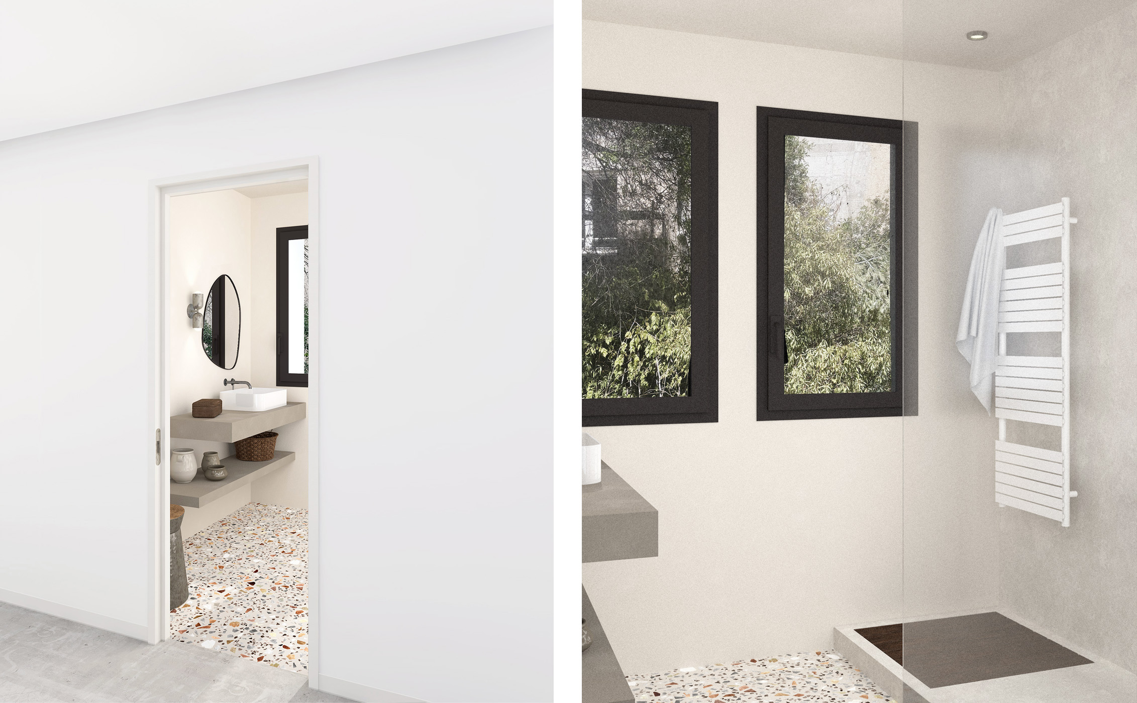 Salle de douche - Dehors